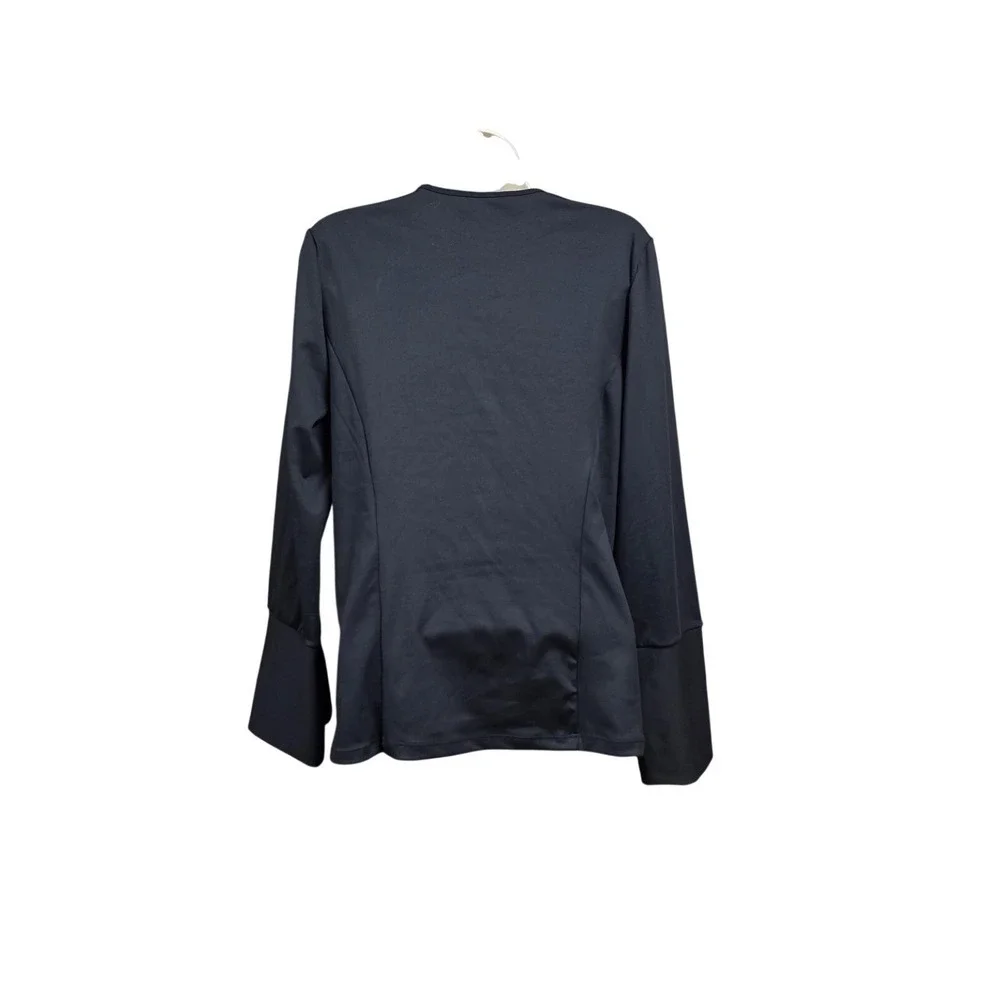 SKINNIFY Shirt Women 2XL Black Long Sleeve Weighted Training Top Gym Running